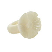 Tagua seed flower ring